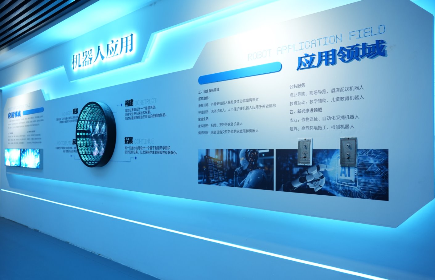 人工智能实验室应用展示墙