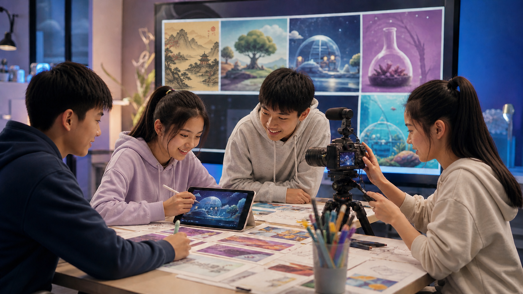 中国青少年创作AIGC视频与数字故事